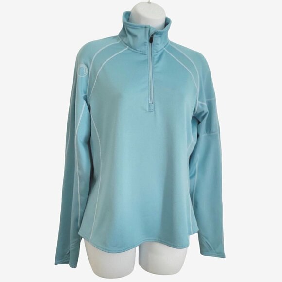 Brooks Equilibrium Tech Womens Half Zip Sweatshirt Pullover Blue- M - Picture 1 of 9